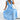 Numoco Basic 549-2 MIRABELLA Pleated chiffon midi dress with a neckline and delicate ruffles - light blue-0