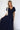Numoco Basic 562-1 NASTIA Long dress with neckline and short sleeves - navy blue-3