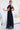 Numoco Basic 562-1 NASTIA Long dress with neckline and short sleeves - navy blue-2