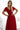 Numoco Basic 562-2 NASTIA Long dress with neckline and short sleeves - burgundy-1