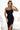 Numoco Basic 563-2 COSIMA Shiny and elegant draped dress - black-1