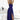 Numoco 566-1 PERLA Long shimmering gown with unique back tie - navy blue-0