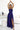 Numoco 566-1 PERLA Long shimmering gown with unique back tie - navy blue-0
