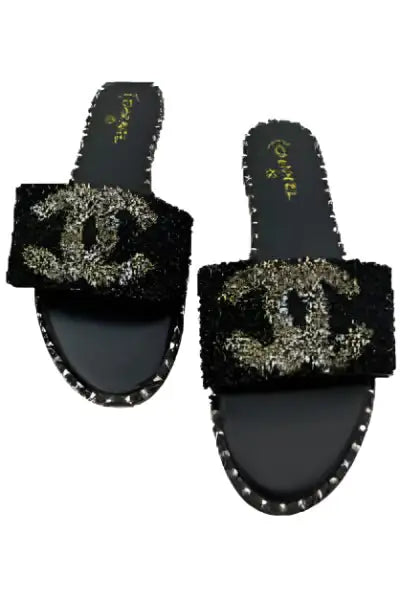 Chanel Design Flat Sandals