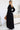 Numoco 572-2 NELA shiny long gown with neckline and long sleeves - black-2