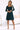Numoco 574-1 IVANA comfortable trapeze dress with a neckline and long sleeves - green-1