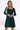 Numoco 574-1 IVANA comfortable trapeze dress with a neckline and long sleeves - green-3
