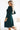 Numoco 574-1 IVANA comfortable trapeze dress with a neckline and long sleeves - green-2