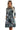 Numoco 576-1 A-line sweater dress with a belt - olive with a black and beige pattern-0