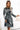 Numoco 576-1 A-line sweater dress with a belt - olive with a black and beige pattern-1