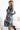 Numoco 576-1 A-line sweater dress with a belt - olive with a black and beige pattern-3