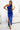 Numoco Basic 580-3 AURORA long satin one shoulder dress with roses - blue color-0