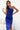 Numoco Basic 580-3 AURORA long satin one shoulder dress with roses - blue color-3