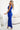 Numoco Basic 580-3 AURORA long satin one shoulder dress with roses - blue color-2