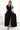 Numoco 581-1 JENNIFER shiny long dress with sleeves and neckline - black with glitter-0