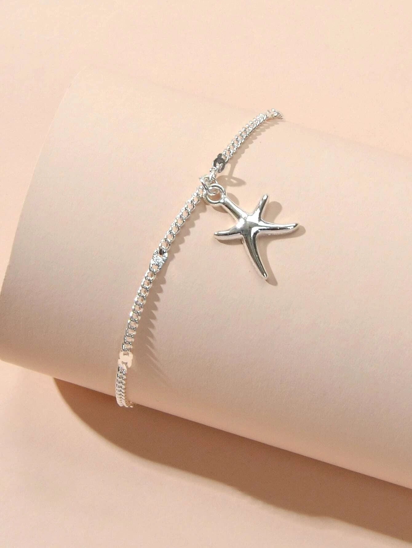 2pcs Fashion Foot Beach Jewellery Silver Chain Tassel Starfish Charm Anklet Gift-3