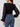 Lace Patchwork Plunge Long Sleeve Blouse - Street Rider Apparel