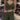 Ribbed Romper - Moss Green Spaghetti Straps Cinched Waist-3