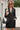Black Zip up Collared Ribbed Patchwork Sweatshirt Dress with Pockets - Street Rider Apparel