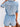 Drawstring Half Button Half Sleeve Denim Romper - Street Rider Apparel