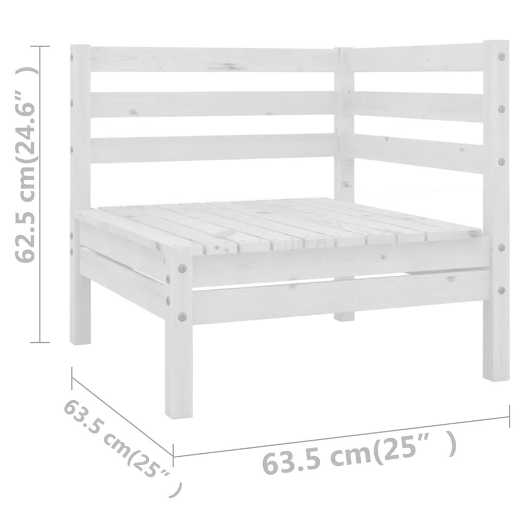 vidaXL Patio Furniture Set 6 Piece Garden Sectional Sofa Set Solid Wood Pine-2