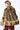 Amelia Animal Print Mocha Fox Fur Cape Coat-4