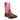 Children's 8" Western Pull on Pink Leather Boots-0