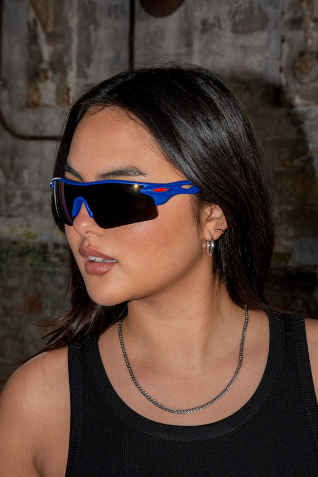 Sports Sunglasses in Royal Blue with UV400 Protection-1