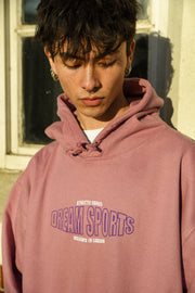 Hoodie in Dusty Purple with Dream Sports Embroidery-0