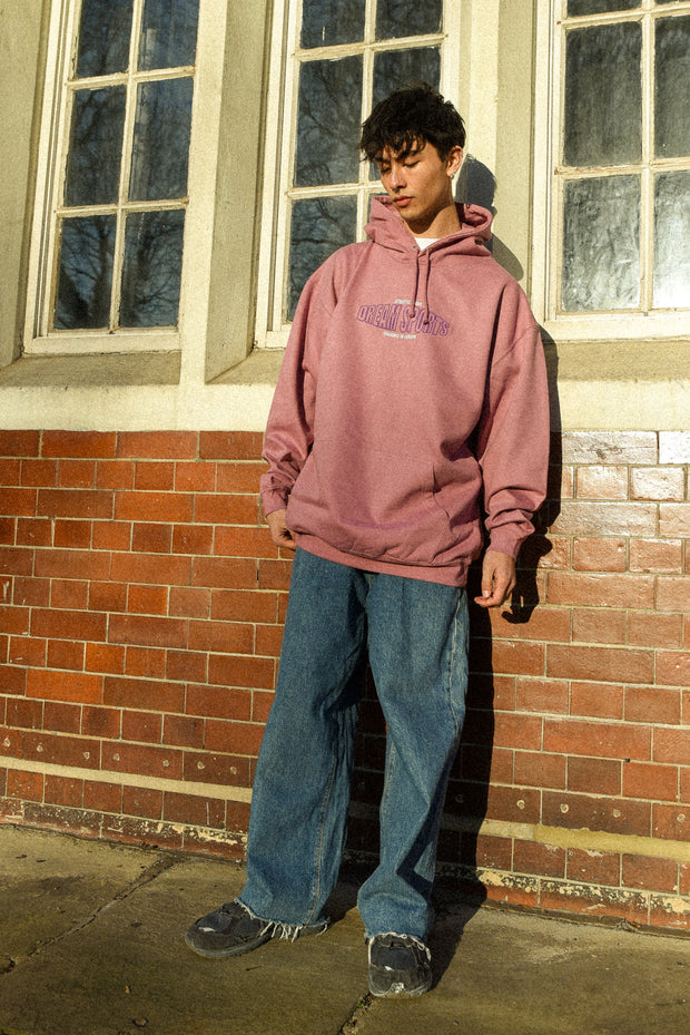 Hoodie in Dusty Purple with Dream Sports Embroidery-1
