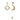 Fashion Rhinestone Ball Pendant Gold Moon Planet Asymmetric Drop Dangle Earrings-3