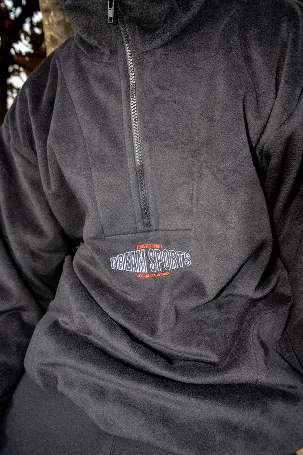 Fleece in Black with Dream Sports Embroidery-3