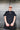 Short Sleeved Cotton T-shirt in Black Futuristic Oval Logo-2