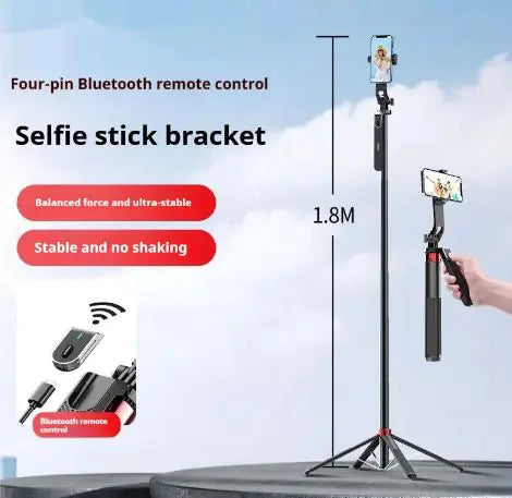 Bluetooth Quadrupod Selfie Stick Tripod