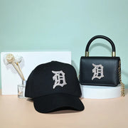 2021 rhinestone baseball cap hats and bag set designer purses and hats handbags set-2