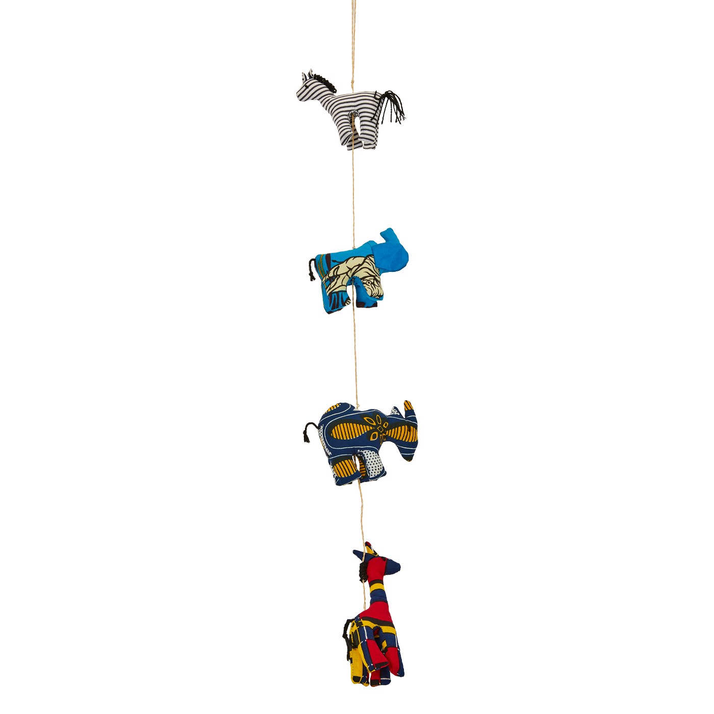 African Fabric Stuffed Animal Hanging-0