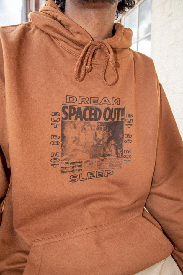 Hoodie in Caramel Toffee With Spaced Out! Print-1