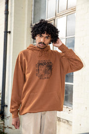 Hoodie in Caramel Toffee With Spaced Out! Print-4