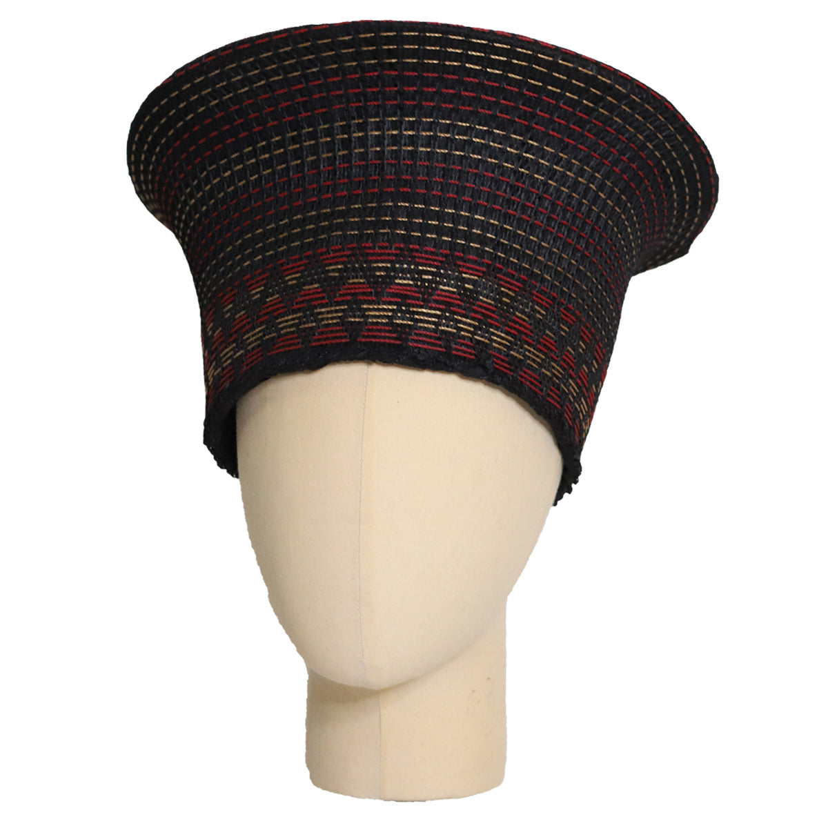 Zulu Narrow Basket Hat - Multi-Colored Pattern | Handmade in South Africa-3