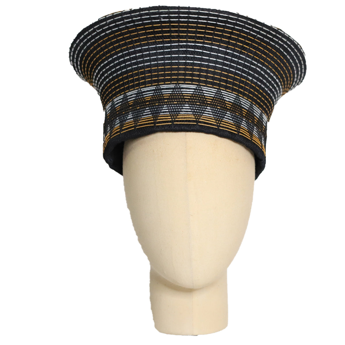 Zulu Narrow Basket Hat - Multi-Colored Pattern | Handmade in South Africa-0