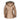 Womens Selina Puffer Leather Jacket with Fur Hoodie (Tan)-3