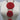 Triple Disc Necklace with Horn and Center Bead Metallic Red-0