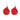 Kanule Beaded Earrings - Red-0