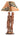 Maasai Warrior Family Lamp with Kuba Shade-0