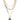 Cube Stone Pendant Layered Chain Pearl Necklace-0