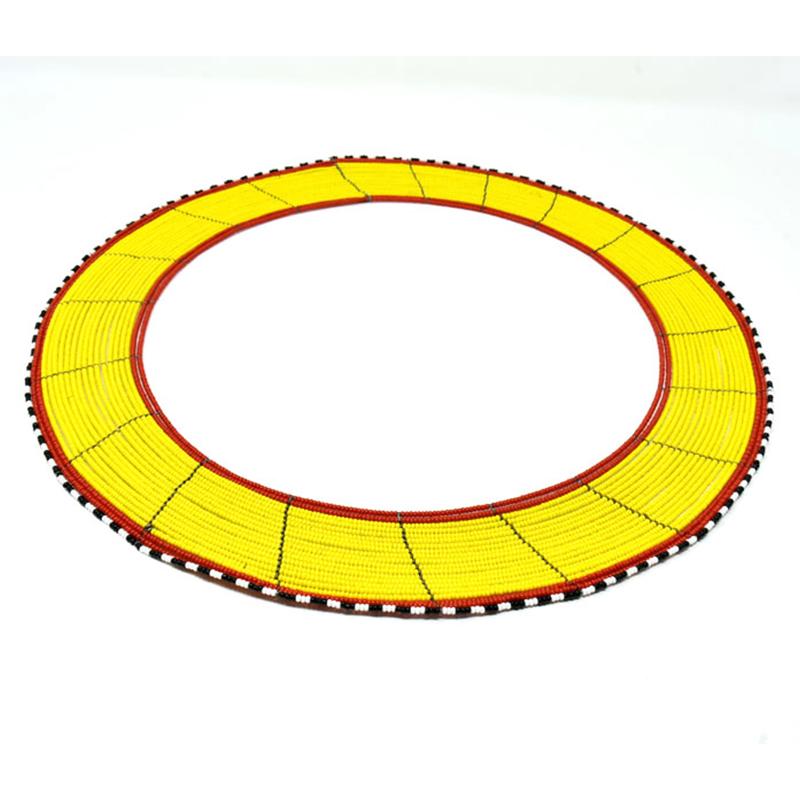 Yellow Maasai Collar 01 | Handmade in Tanzania-1