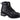 Men's 6" Reflective Double Zipper Biker Black Leather Boots-0