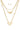 Square Shape Pendant Layered Chain Necklace & Ball Earrings Set-0