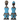 Beaded Namji Doll 508 | Light Blue Set of 2-0