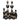 Beaded Namji Doll Black & White Family 01-0